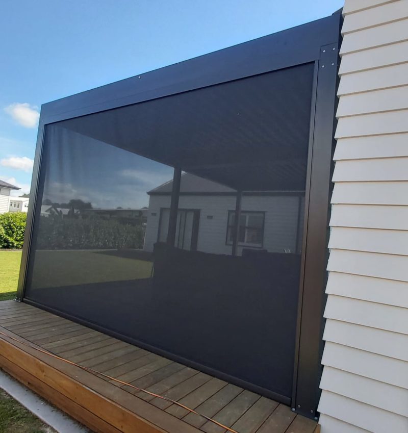 A patio cover transforms an open backyard into a private outdoor space