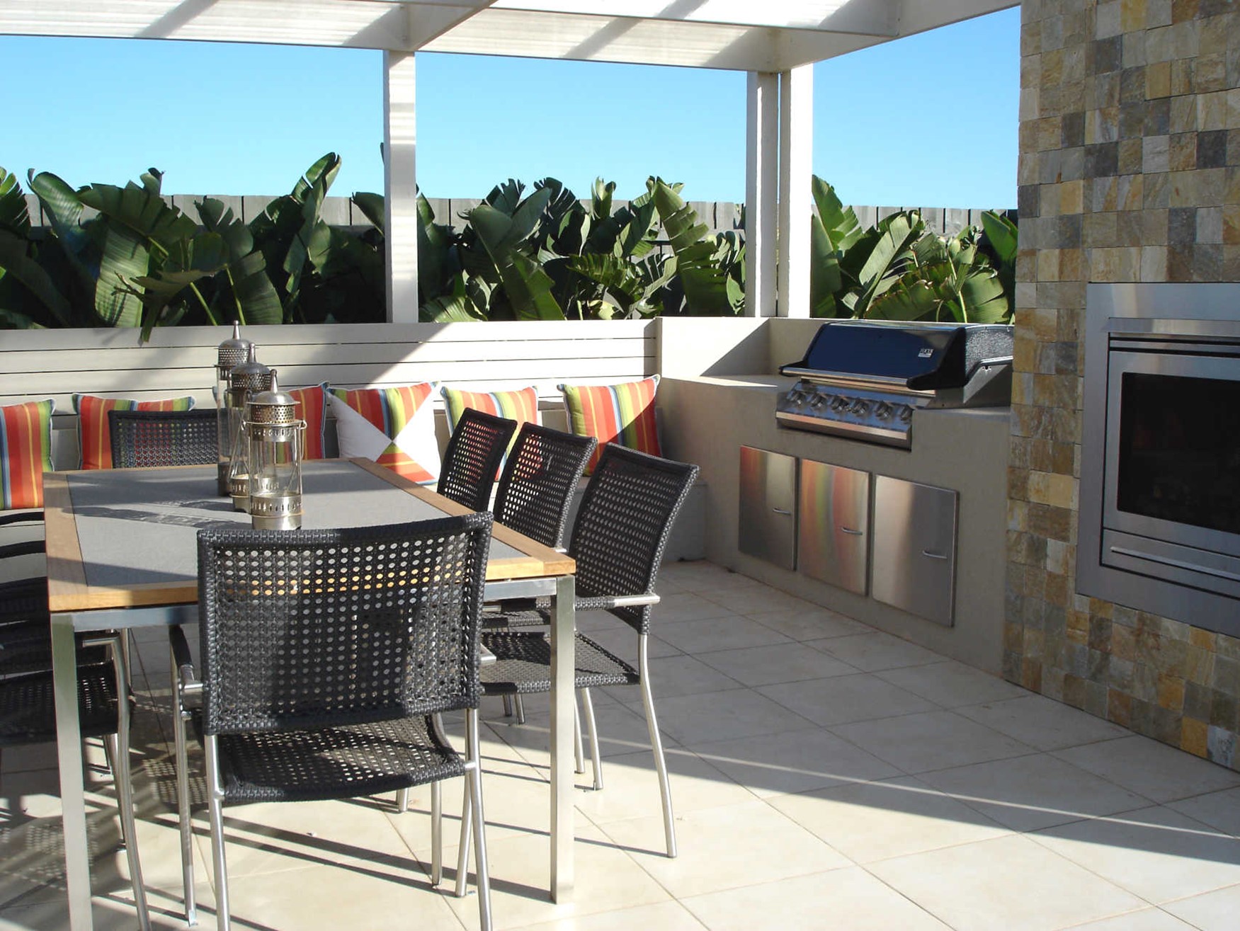 Well-maintained outdoor living space
